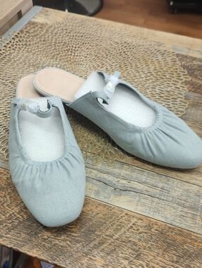 Light Blue Denim Slip-On Ballet Flats